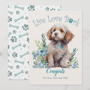 Cockapoo Dog Adoption, Gotcha Day Card