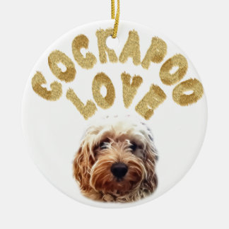 Cockapoo Dog Ceramic Tree Decoration