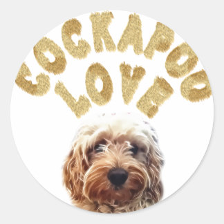 Cockapoo Dog Classic Round Sticker