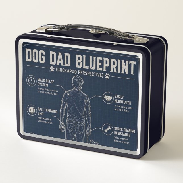 Cockapoo Dog Dad Lunch Box (Back)