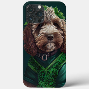 Cockapoo Dog in St. Patrick's Day Dress iPhone 13 Pro Max Case