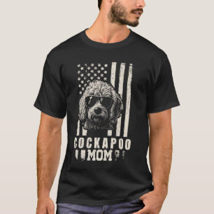 Cockapoo Dog Mum American Flag Gifts for Women Mam T-Shirt