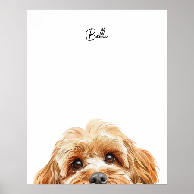 Cockapoo Dog Personalised Print (Front)