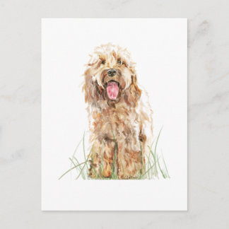 Cockapoo Dog Postcard – Watercolor Pet Art