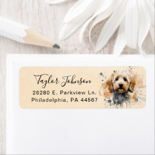 Cockapoo Dog Return Address Label