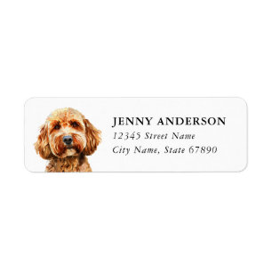 Cockapoo Dog Return Address Labels