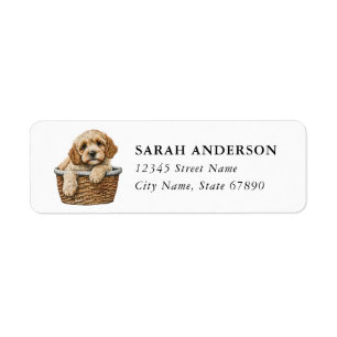Cockapoo Dog Return Address Labels