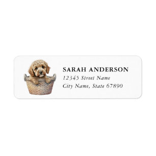 Cockapoo Dog Return Address Labels