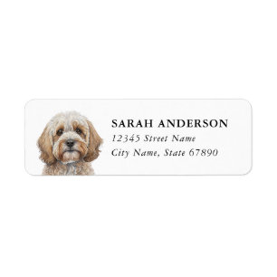 Cockapoo Dog Return Address Labels