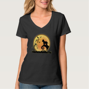Cockapoo Dog Scary And Moon  Halloween Costume T-Shirt