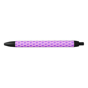 Cockapoo Dog Silhouette Pink & Blue Light Pink Black Ink Pen
