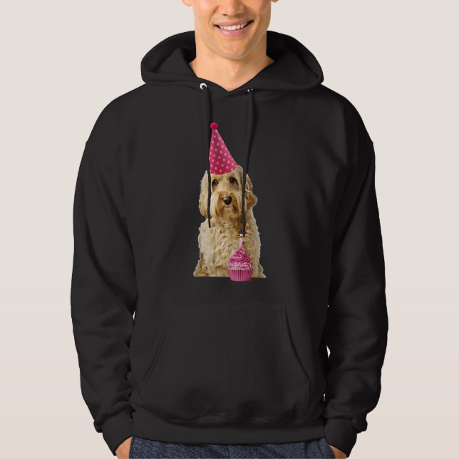 Cockapoo Dog With Cup Cake  Cockapoo Mum Cockerpoo Hoodie (Front)