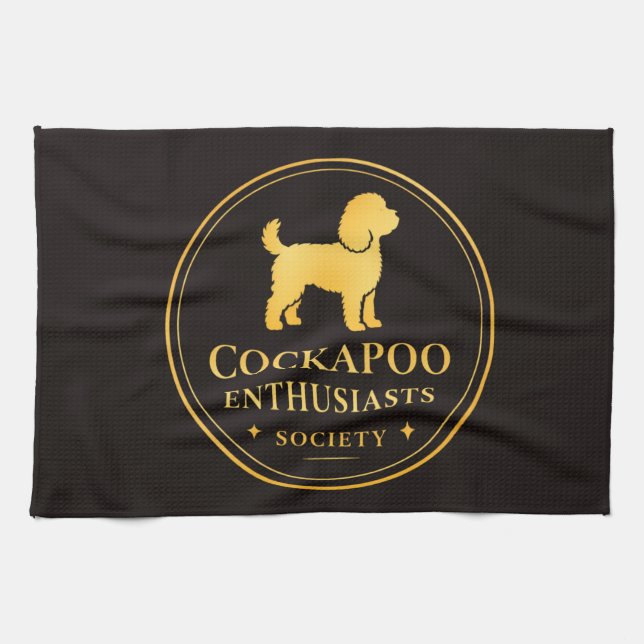 Cockapoo Enthusiast Society  Tea Towel (Horizontal)