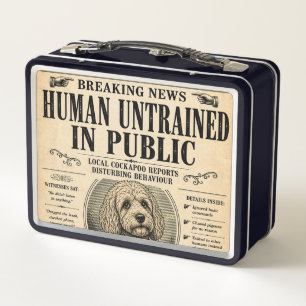 Cockapoo Funny Newspaper Lunchbox Dog Owner Gift