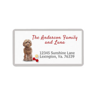 Cockapoo Home Family Return Address      Label