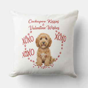Cockapoo Kisses Valentine Wishes Dog Lover Cushion