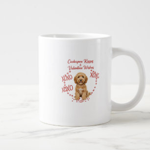 Cockapoo Kisses Valentine Wishes Dog Lover Large Coffee Mug