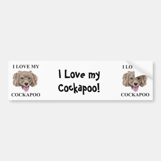 Cockapoo Love Bumper Sticker (Front)