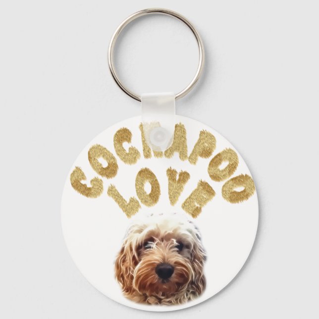 Cockapoo love key ring (Front)