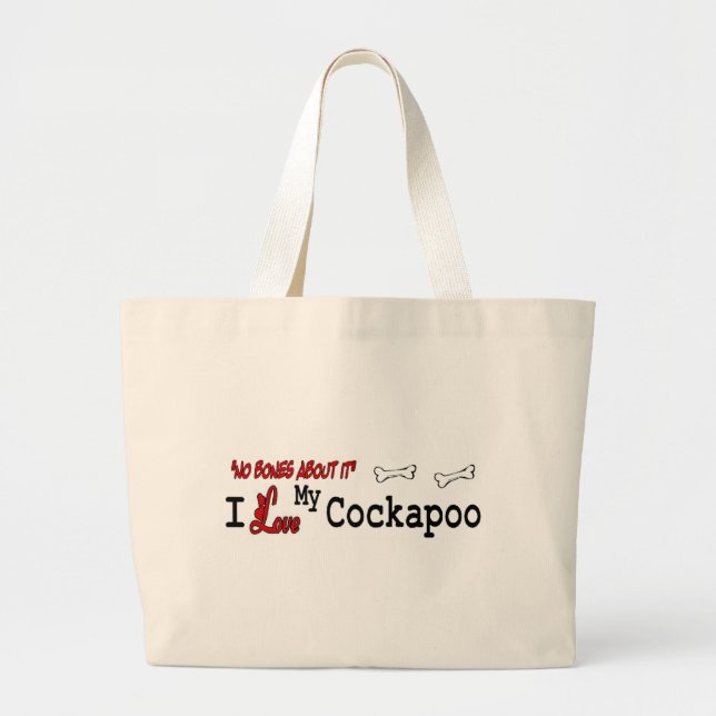 Cockapoo Lovers Gifts Large Tote Bag (Front)