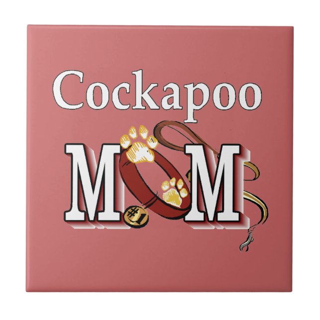 Cockapoo Mum Gifts Tile (Front)
