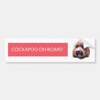 Cockapoo on board bumper sticker