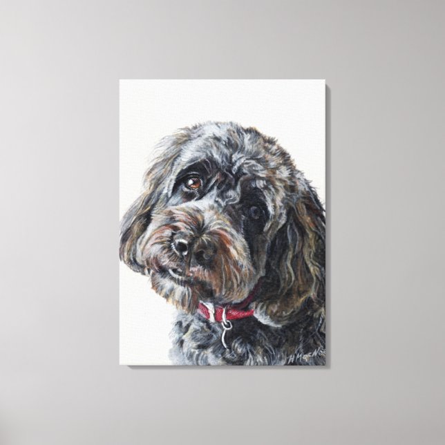 cockapoo painting canvas print (Front)