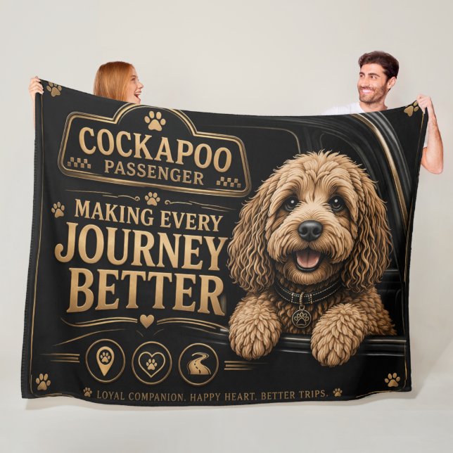 Cockapoo Passenger Blanket Dog Lover Gift (In Situ)