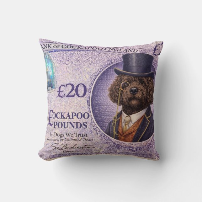 Cockapoo Pillow | Funny Dog Lover Cushion Gift (Front)