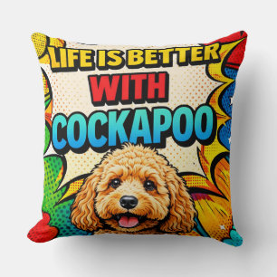 Cockapoo Pop Art Cushion Funny Dog Lover Gift