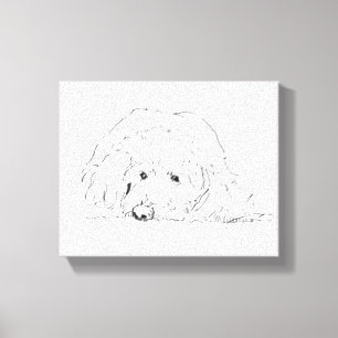 Cockapoo Puppy Poster, Dog Lover Gift Ideas Canvas Print