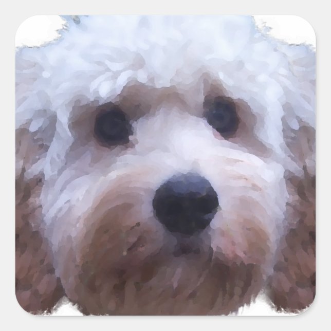 Cockapoo Puppy Square Sticker (Front)