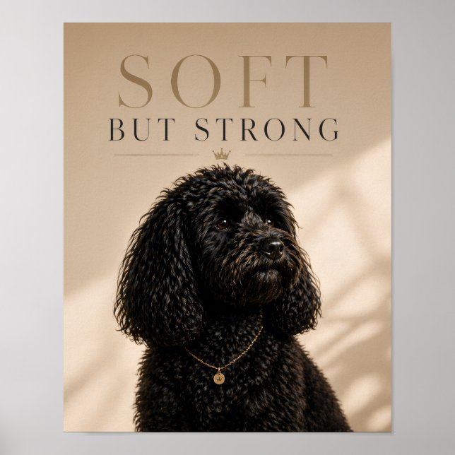 Cockapoo Soft But Strong Wall Art Print (Front)