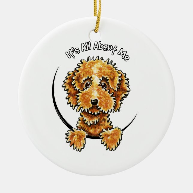 Cockapoo Tan IAAM Ceramic Tree Decoration (Front)