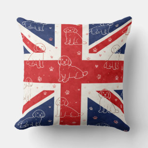 Cockapoo UK Gift Union Jack Dog Cushion
