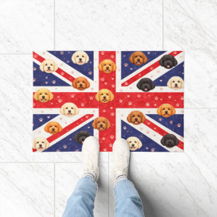 Cockapoo Union Jack Doormat   UK Dog Welcome Mat