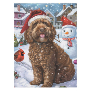 Cockapoo Winter Wonderland Christmas Joy  Tablecloth