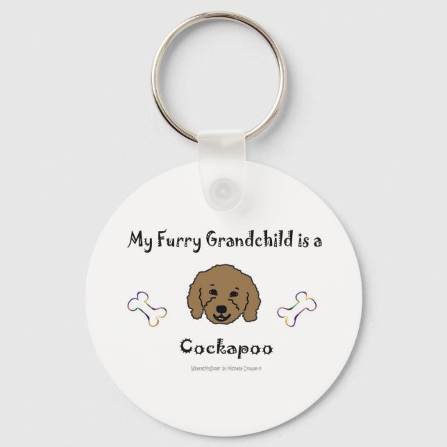 CockapooBrown Key Ring (Front)