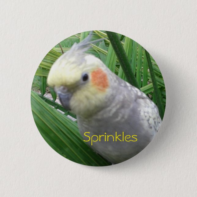 Cockatiel 6 Cm Round Badge (Front)