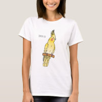 Cockatiel bird cartoon illustration