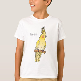 Cockatiel bird cartoon illustration  T-Shirt
