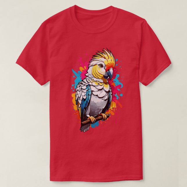 Cockatiel Bird T-Shirt (Design Front)