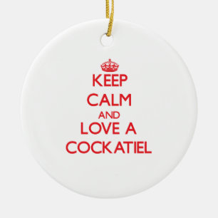 Cockatiel Ceramic Tree Decoration