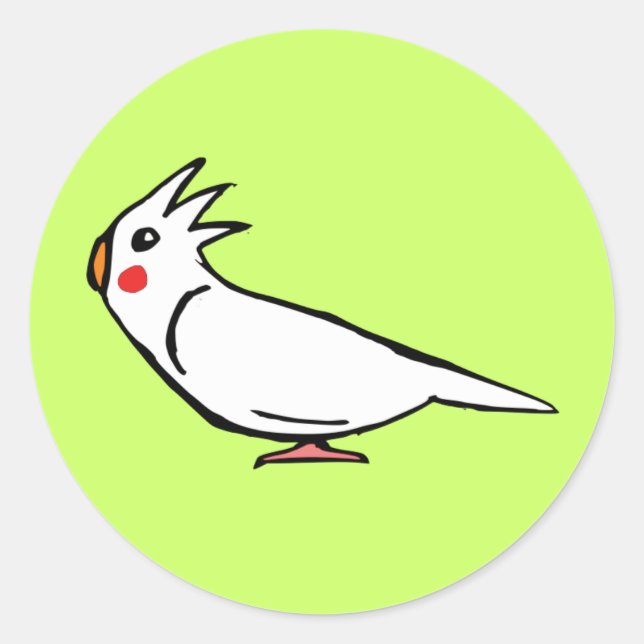 Cockatiel Classic Round Sticker (Front)