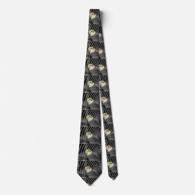 Cockatiel  closeup Birdie Tie (Front)