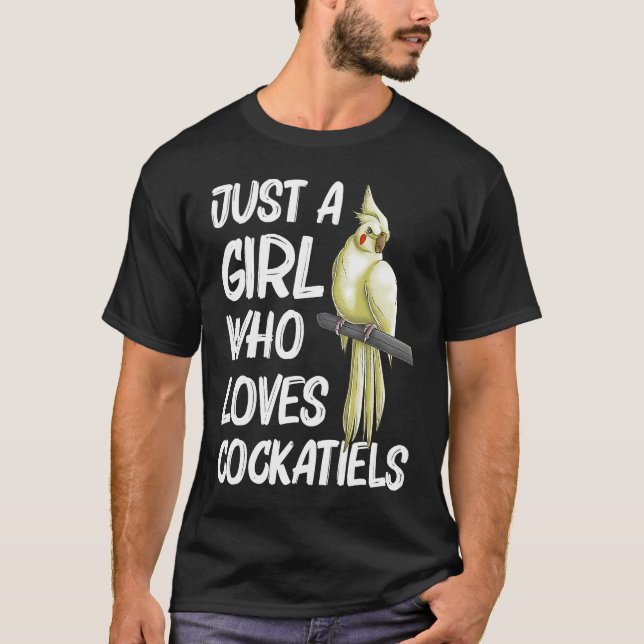 Cockatiel  for Girls Kids Bird Parrot  Owner T-Shirt (Front)