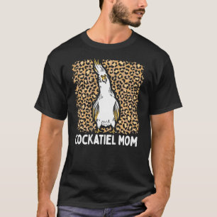 Cockatiel Mom Backprint Cockatiel T-Shirt