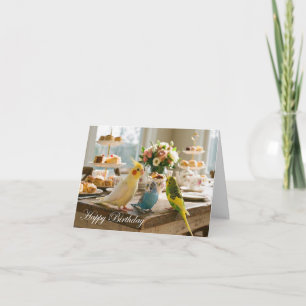 Cockatiel Parakeet Budgies Pet Bird Lover Birthday Card