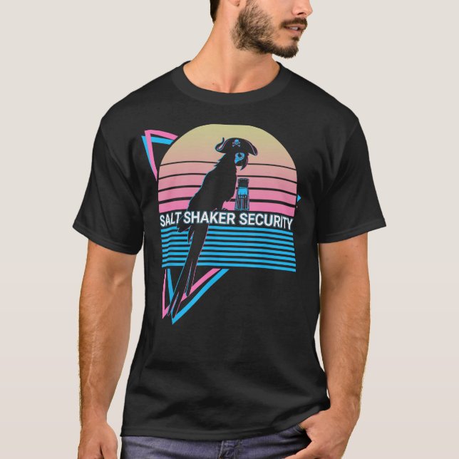 Cockatiel Retro Salt Shaker Security T-Shirt (Front)