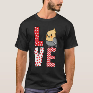 Cockatiel Valentines Day Love Valentine Cute Heart T-Shirt